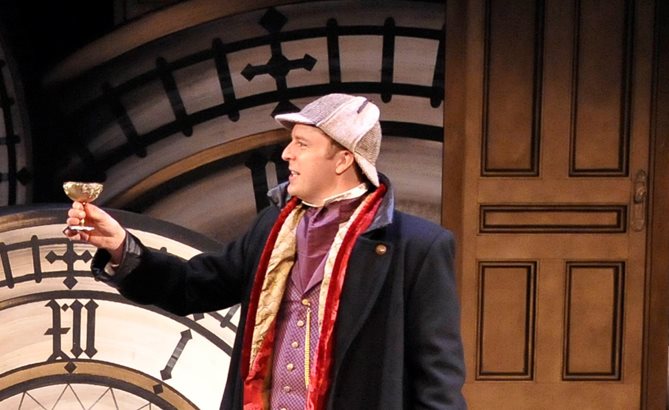 The lead role of Holmes is masterfully handled by Mark Uhre in Sherlock Holmes and the Case of the Christmas Carol.